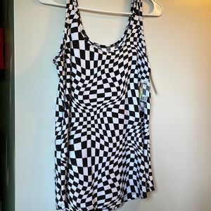 No Boundaries black/white tank top